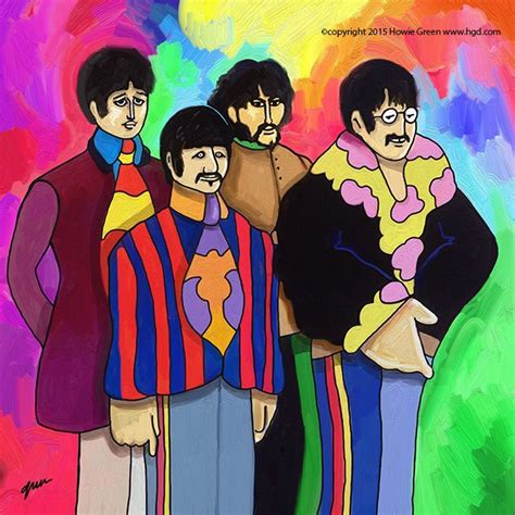 Beatles Yellow Submarine Pop Art Daily Doodle By Howie Green Hgd