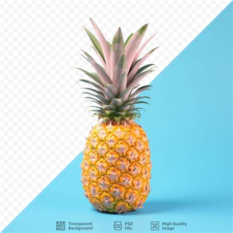 Ananás uma fruta tropical isolada em fundo transparente PSD Premium