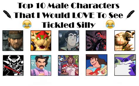 My Top 10 tickle fictional characters by PMarshyy on DeviantArt