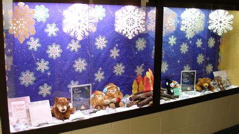 Bgms Library Hot Reads For Cold Nights Winter Display Case Idea From