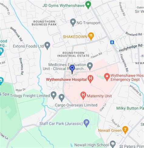 Wythenshawe Hospital Departments Map