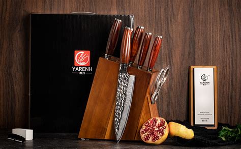 Yarenh Set Coltelli Professionali Cucina Pezzi Coltelli Cucina Set En