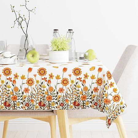 Amazon AnyDesign Floral Tablecloth 60 X 104 Inch Watercolor Flower