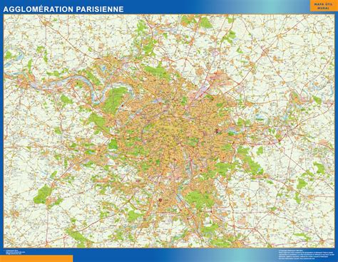 Map of Area Paris France | Wall maps