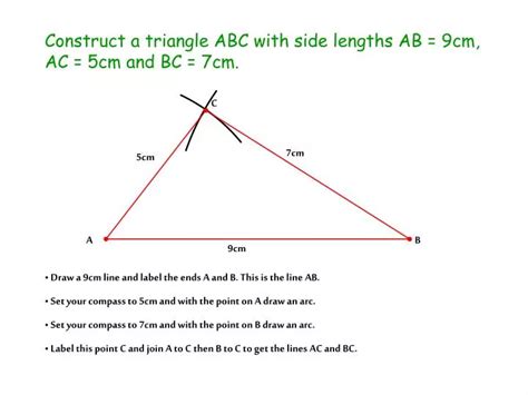 PPT Construct A Triangle ABC With Side Lengths AB 9cm AC 5cm And