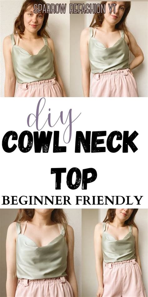 Diy Easy To Sew Cowl Neck Top👚 With Straps Step By Step Sewing Tutorial