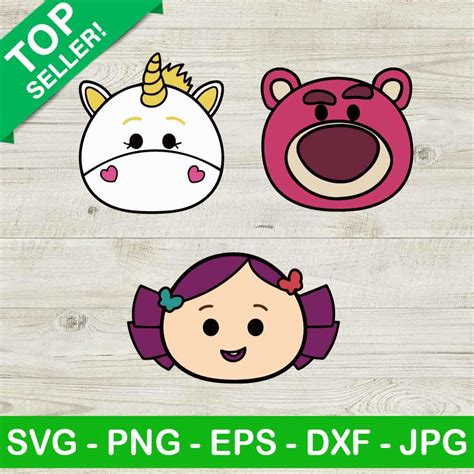 Lotso bear face SVG, Cute unicorn and doll face SVG, Lotso bear SVG