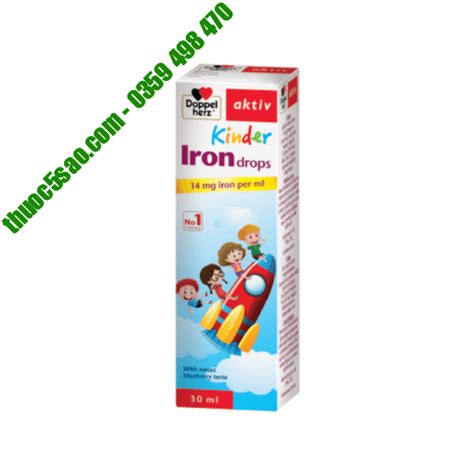 GIÁ GỐC Iron Drops Doppelherz Aktiv bổ sung sắt cho bé lọ 30ml