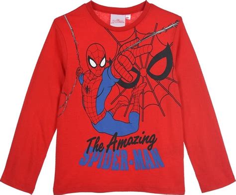 Spider Man Longsleeve Shirt Spiderman Marvel Jongens Maat