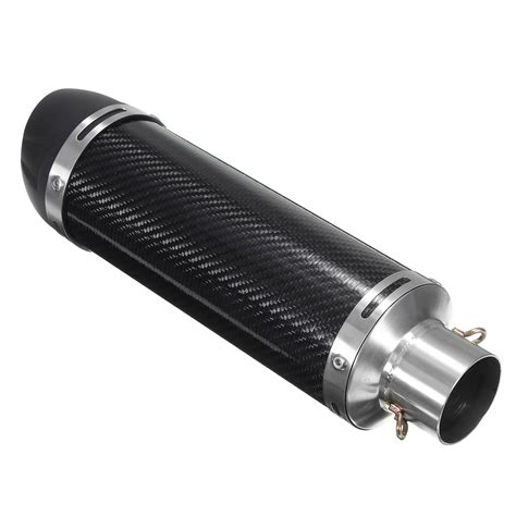 38 51mm Universal Motorcycle Carbonfiber Exhaust Muffler Pipe With Silencer