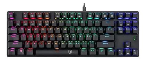 Teclado gamer T Dagger Bora QWERTY T Dagger Blue español color negro