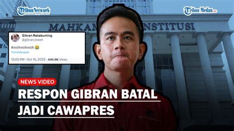 Gibran Unggah Emoji Ketawa Usai Mk Tolak Gugatan Batas Usia Capres