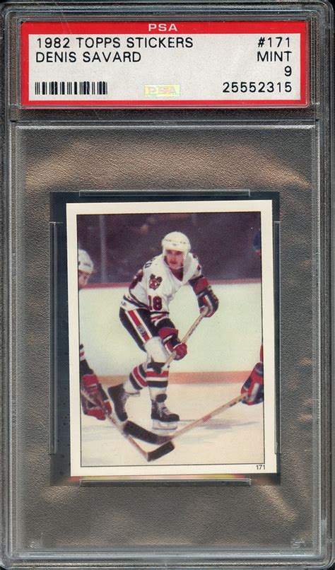 Lot Detail - 1982 TOPPS STICKERS 171 DENIS SAVARD PSA MINT 9