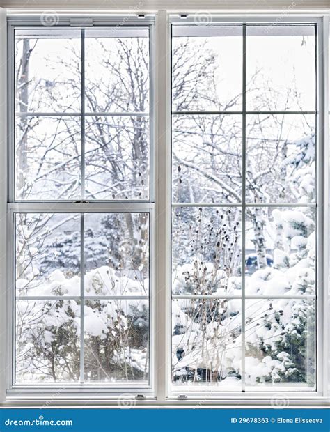 Winter View Through Window Stock Photos - Image: 29678363