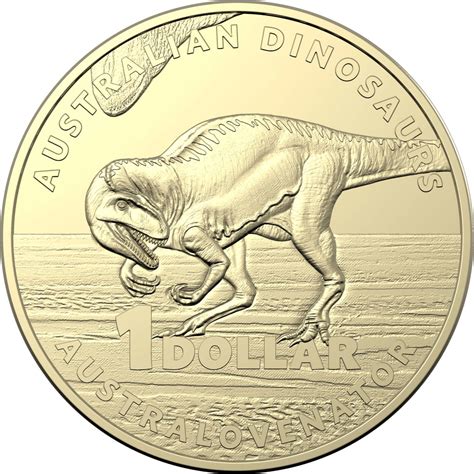 One Dollar 2022 Australian Dinosaurs Australovenator Coin From