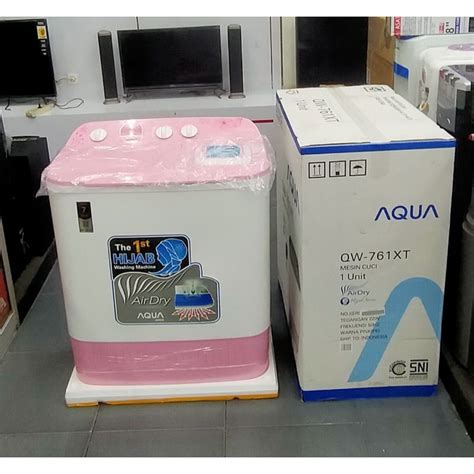 Jual Mesin Cuci Aqua 2 Tabung 7 Kg QW761XT QW 761XT Shopee Indonesia