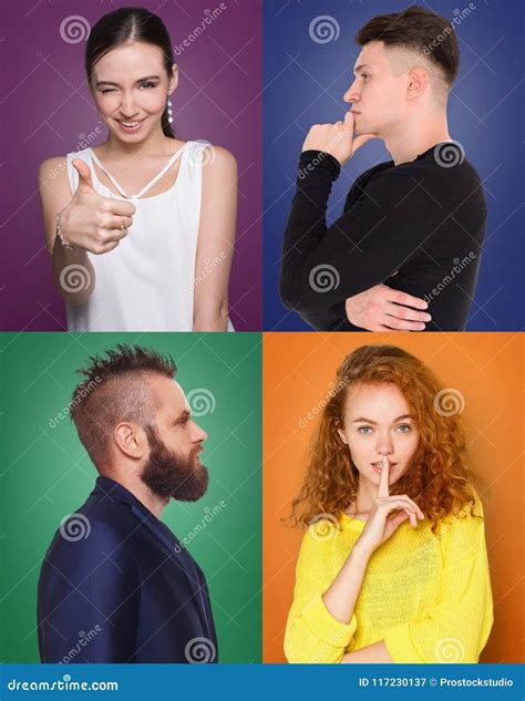 Young People Positive And Negative Emotions Set Stock Image Image Of