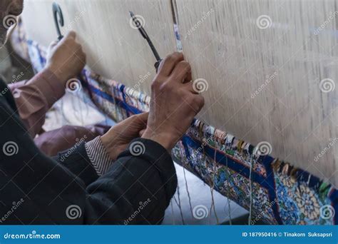 Traditional Kashmiri Handmade Persian Carpets Weaves Making Carpet Is A