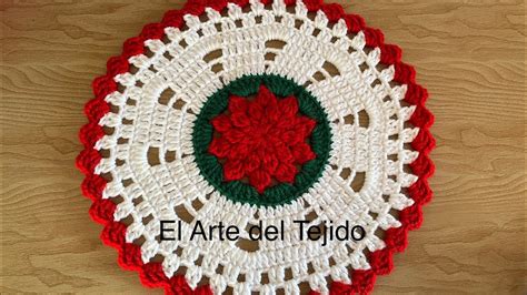 Paso a paso Posa plato navideño tejido a crochet YouTube