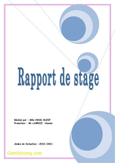 Page De Garde Rapport De Stage En Page De Garde Word Page De Hot Sex