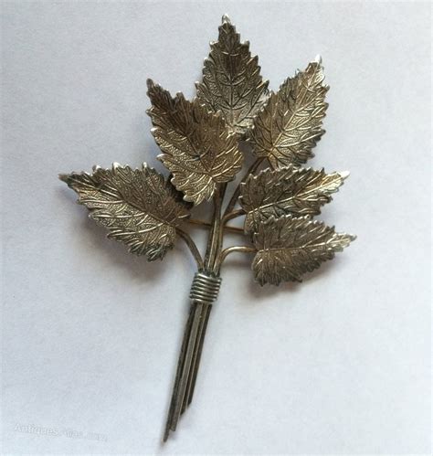 Antiques Atlas Charles Horner Silver Pose Of Leaves Brooch 1944