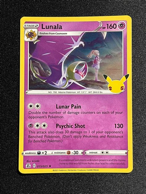 Carta Pokemon Celebration Th Anniversary Lunala Esmoriz Olx