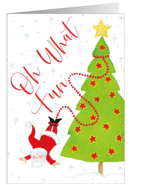 Christmas Cards Twirling Santa Card - Digs N Gifts