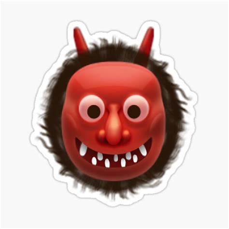 Japanese Ogre Emoji Classic Sticker For Sale By Okpuechp Redbubble