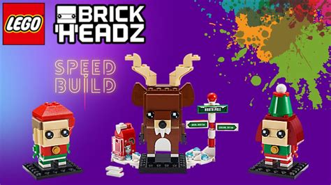 Lego Brickheadz Reindeer Elf And Elfie Speed Build Youtube