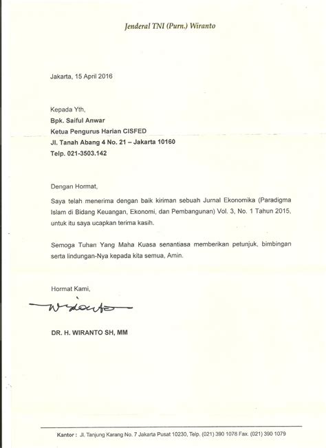 Detail Contoh Surat Ucapan Terima Kasih Kepada Perusahaan Koleksi Nomer 45