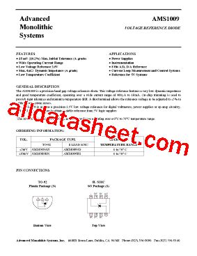 AMS1009BN Datasheet PDF Advanced Monolithic Systems