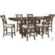 Moriville Grayish Brown Extendable Counter Height Dining Room Set From