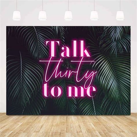 Sensfun Pink Talk Thirty To Me Backdrop For Women Happy 30th Birthday