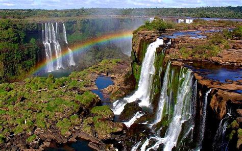 1080P Descarga gratis Cascadas del iguazú con arco iris arco iris