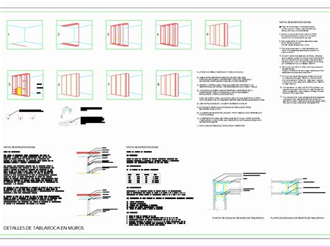 Muros De Yeso En Autocad Descargar Cad Kb Bibliocad