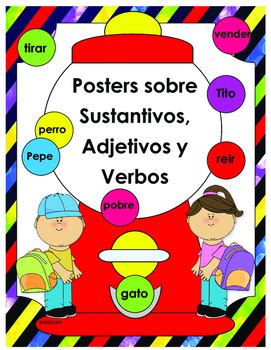 Poster Artг Culos Sustantivos Adjetivos Y Verbos Profe Social NBKomputer