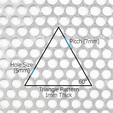 Galvanised Steel Perforated Mesh Plate Mm Round Hole X Mm Triangular