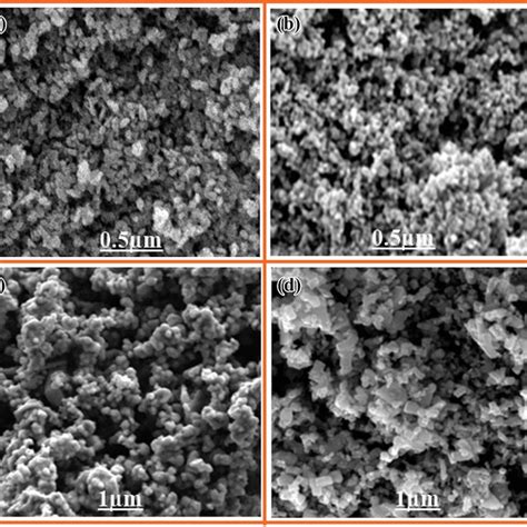 Scanning Electron Microscope Pictures Of The Surface Morphology Of Zno