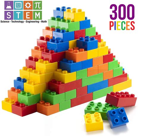 Prextex 300 Piece Classic Big Building Blocks Stem Toy Bricks Set