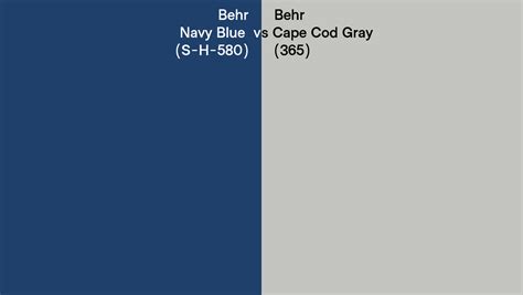 Behr Navy Blue Vs Cape Cod Gray Side By Side Comparison