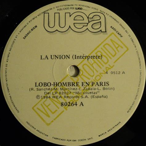 La Unión Lobo Hombre En Paris 1984 Vinyl Discogs