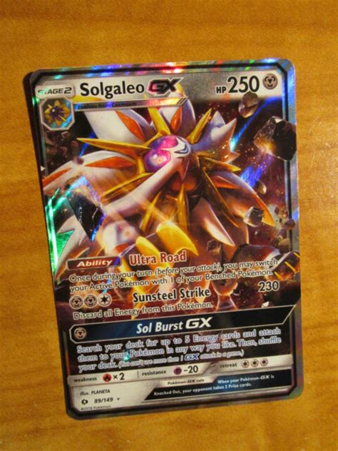 Lpnm Pokemon Solgaleo Gx Card Sun And Moon Base Set 89149 Sm Ultra Rare Ebay