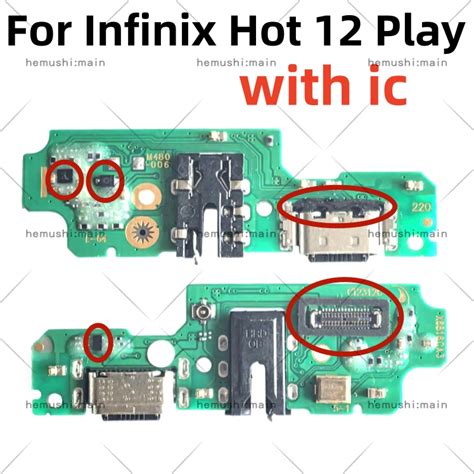 USB Charging Charger Port Board For Infinix Hot 12 Play X6816 X6816C