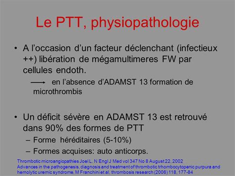 Prise En Charge Diagnostique Des Microangiopathies Thrombotiques Ppt