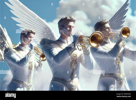 Angel Playing The Trumpet Hi Res Stock Photography And Images Alamy