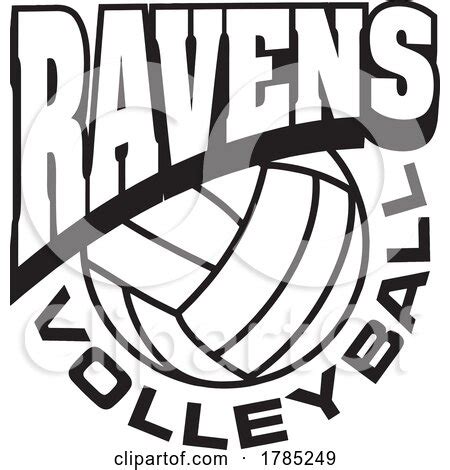 Black and White RAVENS VOLLEYBALL Sports Team Design by Johnny Sajem ...