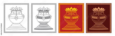 Sri Lankan Traditional Punkalasa illustration Art Stock Vector | Adobe Stock