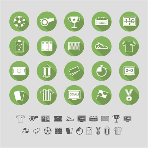 Premium Vector Soccer Icons Set