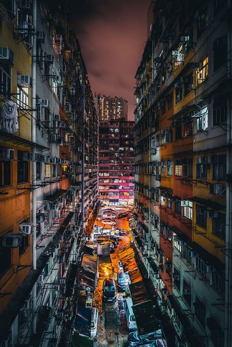 City Buildings Architecture Street Night Backlight Hd Phone