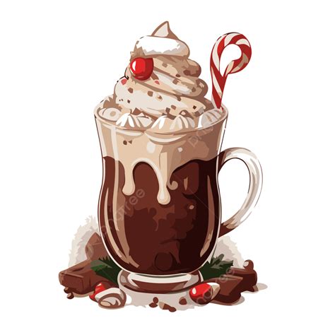 Christmas Hot Cocoa Sticker Clipart Hot Chocoholic Chocolate Latte